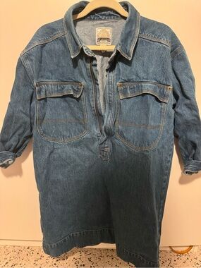 GAP Denim Blue Oversized Pullover Dress
